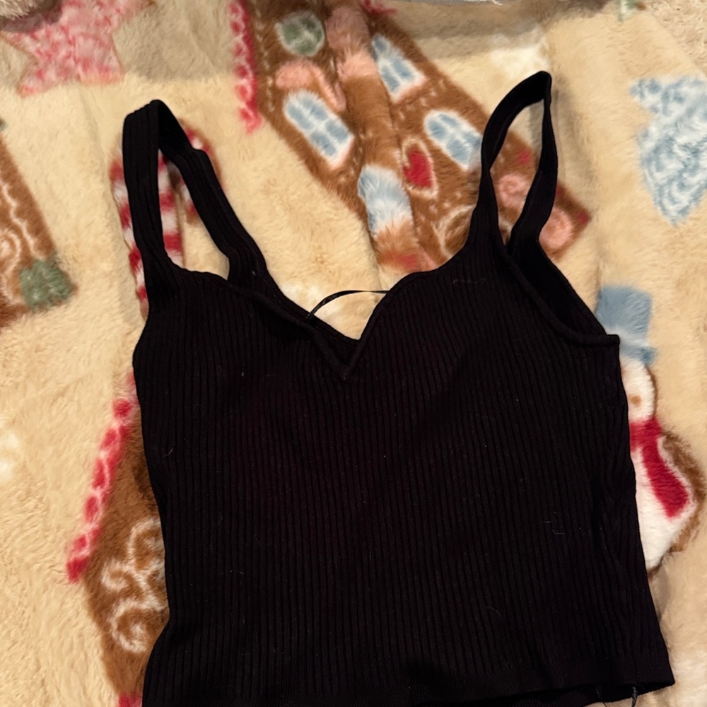 H&M Black Ribbed Tank Top